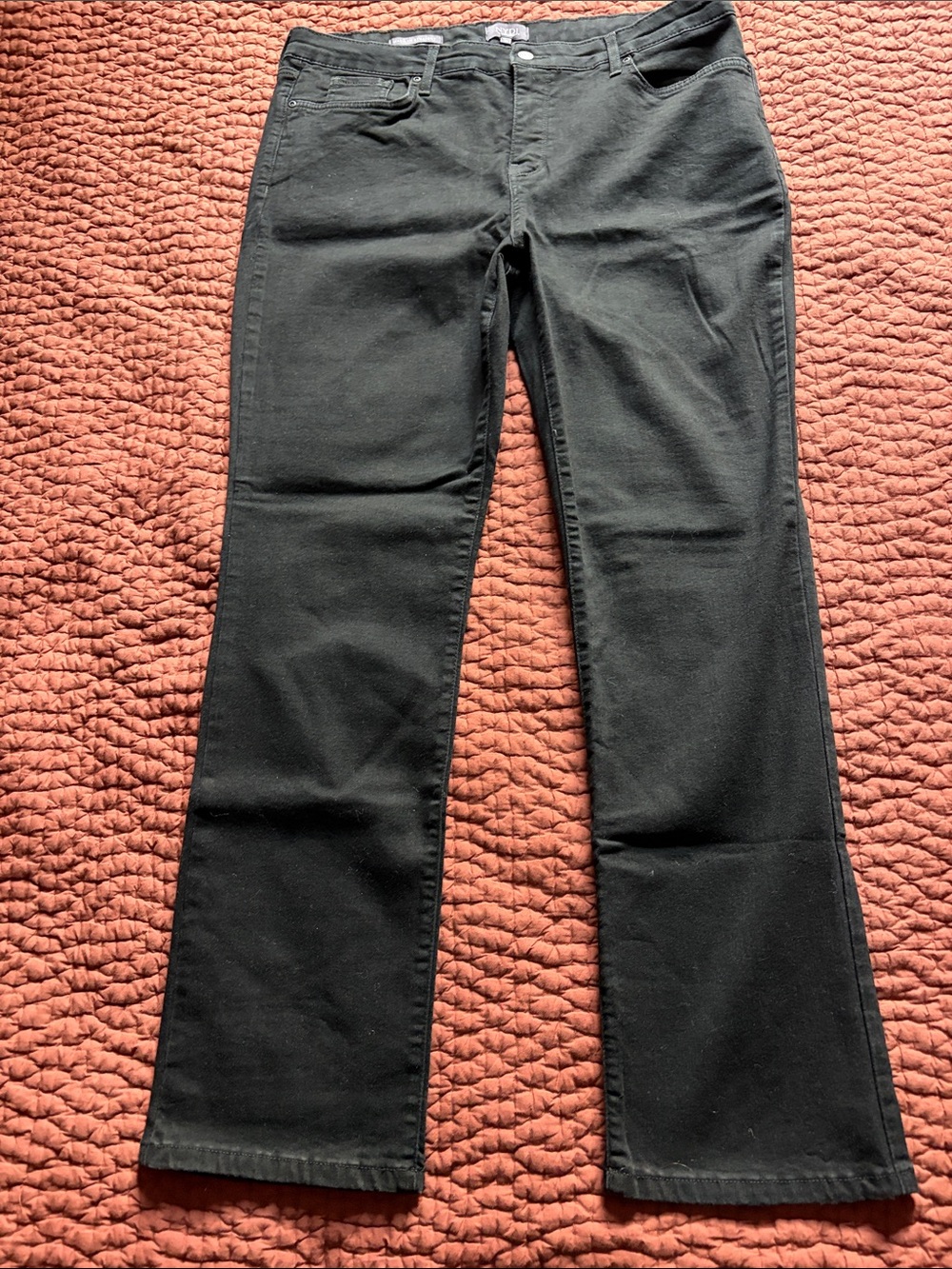 NYDJ Size 16 Marilyn Black Straight-Leg Stretch Jeans
